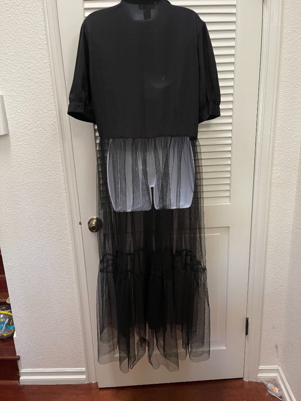 Lilly's Kloset Black Sheer Mesh Overlay Shirt Dress 2XL - Picture 4 of 7